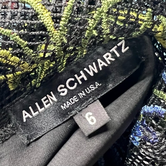 Allen Schwartz Black Mesh Floral Embroidered Bodysuit - Picture 5 of 12